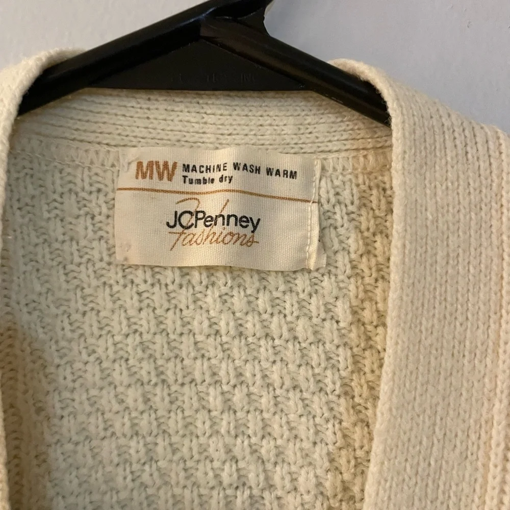 Vintage The JC Penney Fashion women’s size medium Sweater Cardigan with pockets - Picture 2 of 6